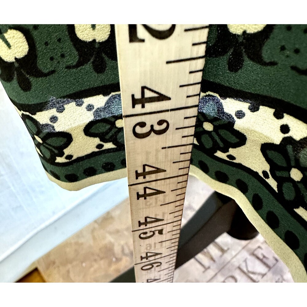 Pedro del Hierro Black Green Floral Printed A-line Sleeveless Midi Dress Sz L - Picture 4 of 16